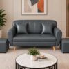 Sofa Mini Xinh Giá Sốc – Băng 1m7 Kèm 2 Đôn, Da PU Nhiều Màu