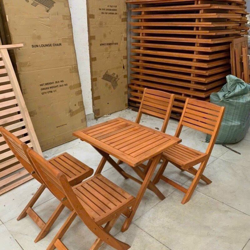 BÀN GHẾ GỖ NGOÀI TRỜI ĐẶT THEO YÊU CẦU – BỀN ĐẸP